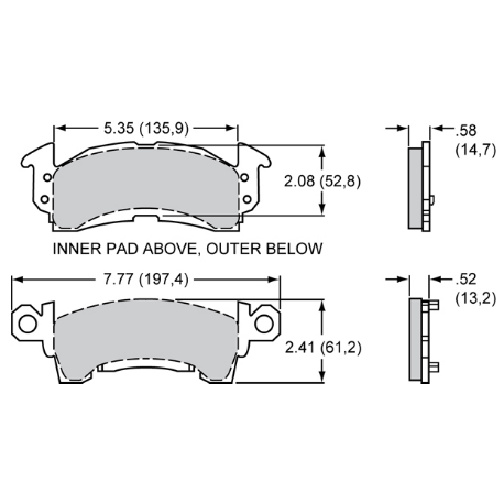 Plaquettes Wilwood D52-R Single Piston WILWOOD - 1